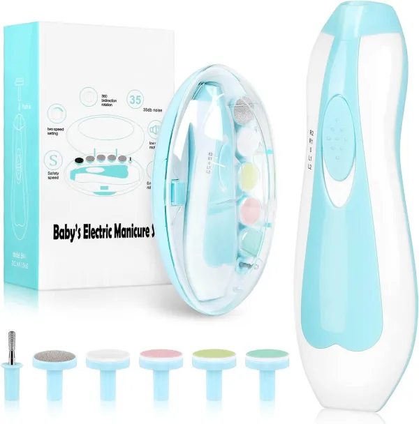 Baby nail grinder kit with cushioned heads