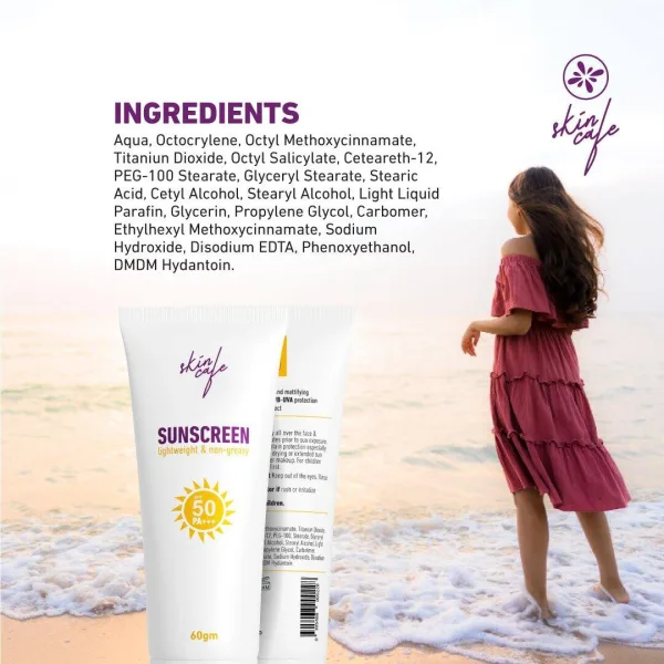 Matte non-comedogenic sunscreen SPF 50 with no white cast for all skin types