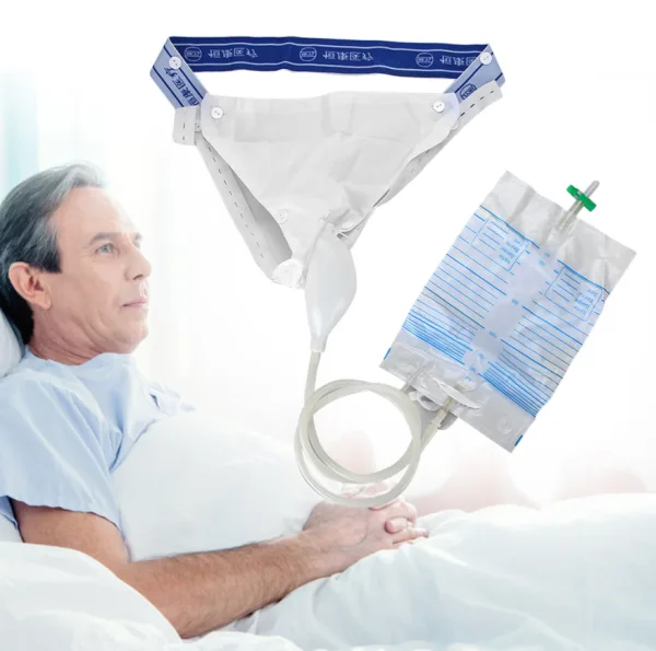 Adult incontinence urine collector set for elderly men and bed rest
