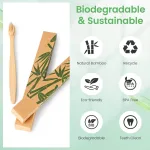 Multicolor bamboo environmental friendly toothbrushes 8.9 inches