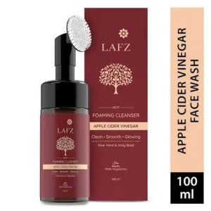LAAFZ Halaal Apple Cider Vinegar Foaming Face Wash with applicator brush