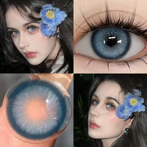 Blue cosmetic contact lenses 14.2mm diameter yearly replacement Korea