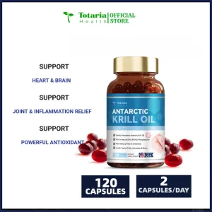 Totaria Antarctic krill oil omega-3 120 capsules bottle