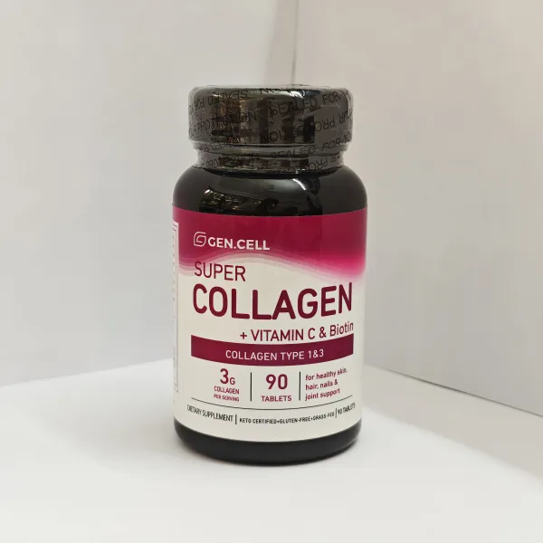 GEN.CELL collagen vitamin C hyaluronic acid supplement bottle