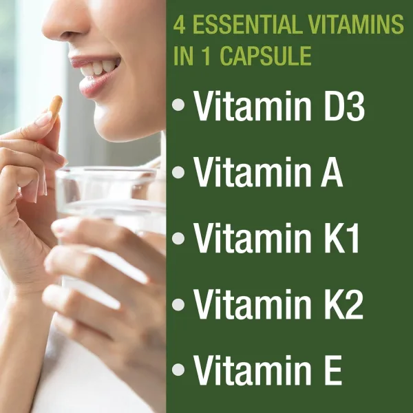 Peak Performance ADK vitamin D3 5000 IU with A K2 and E 30 vegan capsules