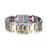 Mens and womens stainless steel bracelet with magnetic clasp