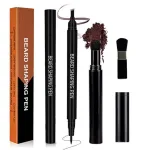 Beard pen and brush kit for filling patches and shaping beard line
