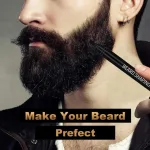 Beard pen and brush kit for filling patches and shaping beard line