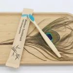 Multicolor bamboo environmental friendly toothbrushes 8.9 inches