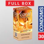 Coral 3 Fruits Flavors Girl Lubricated Natural Latex Condom for Men Full Box 10 Pack 3x10=30pcs Malaysia
