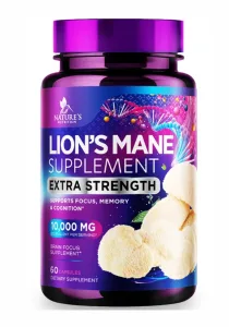 Lion's Mane mushroom extract supplement 60 capsules bottle