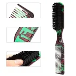 Professional double sided beard brush for men barber tool