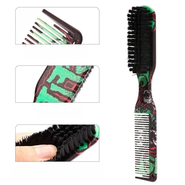 Professional double sided beard brush for men barber tool
