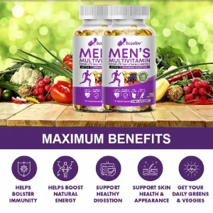 Men's daily multivitamin with antioxidants for heart brain and immunity