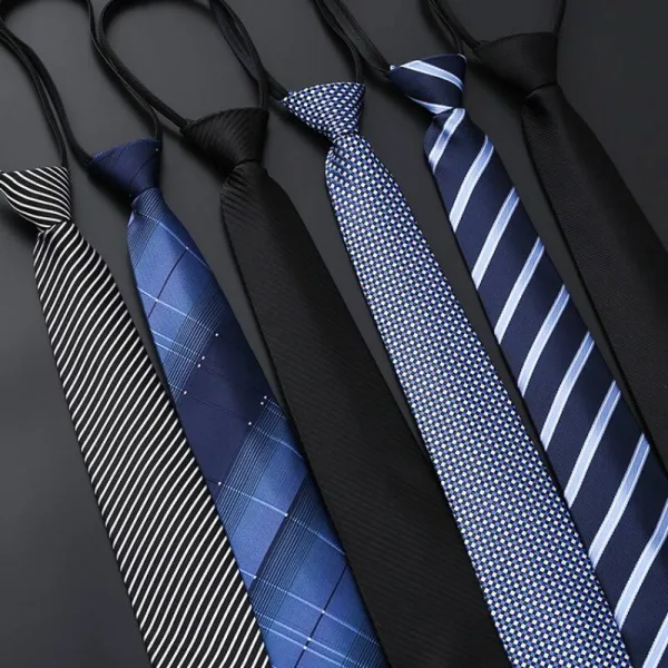 Easy zip up neck tie for men and school uniform