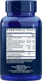 Calcium vitamin D3 and K2 bone health supplement capsules 120 count