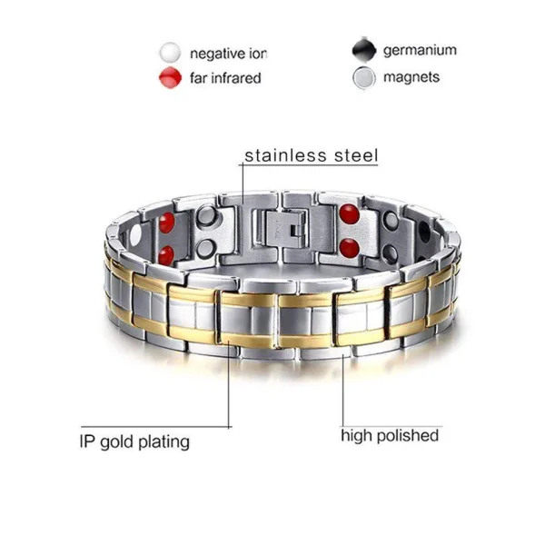 Lightweight steel fashion bracelet 215 x 15 x 3 mm for daily wear