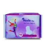 Neela Plus cotton sanitary napkin wings system 330mm pack of 10 pads