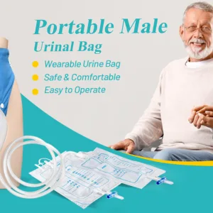 Portable urine collection bag for incontinence men women elderly