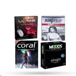 Valentine Combo Pack for Long Time Lovers - U&Me Long Love, Coral Long Lasting Extra Time, Moods All Night & Manforce Sunny Condom For Men - Each Pack contains 3pcs Condom - Total 12pcs Condom