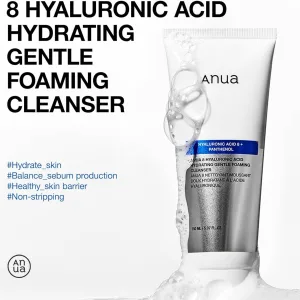 Anua hyaluronic acid panthenol foaming cleanser for sensitive skin