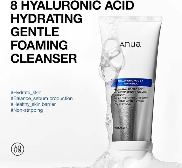 Anua hyaluronic acid panthenol foaming cleanser for sensitive skin