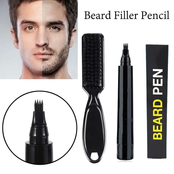 Waterproof beard pencil cosmetic filler for men