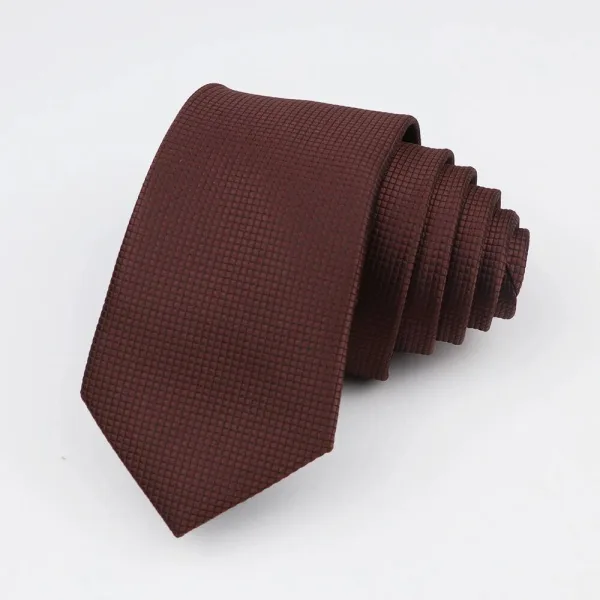 Skinny plaid necktie 6cm narrow 145cm for men wedding tie