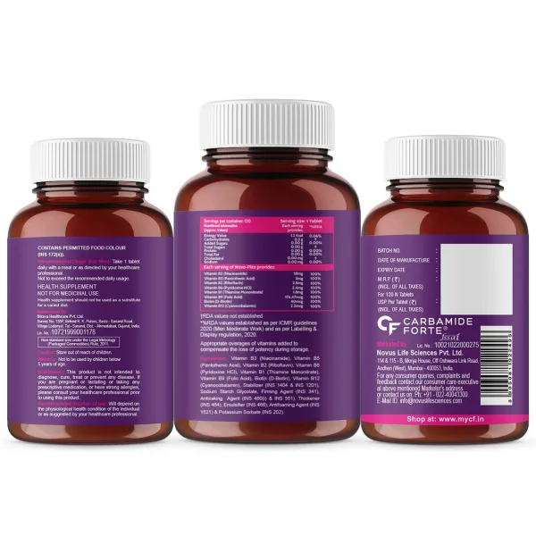 B complex tablets with B1 B2 B3 B5 B6 B9 biotin and B12 120 count