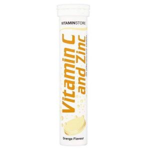 Effervescent vitamin C and zinc tablets tube 20 count