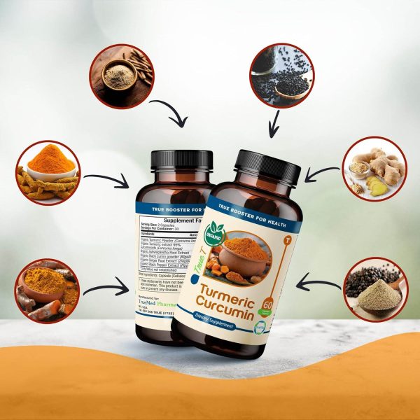 Lakadong turmeric curcumin capsules with black pepper extract