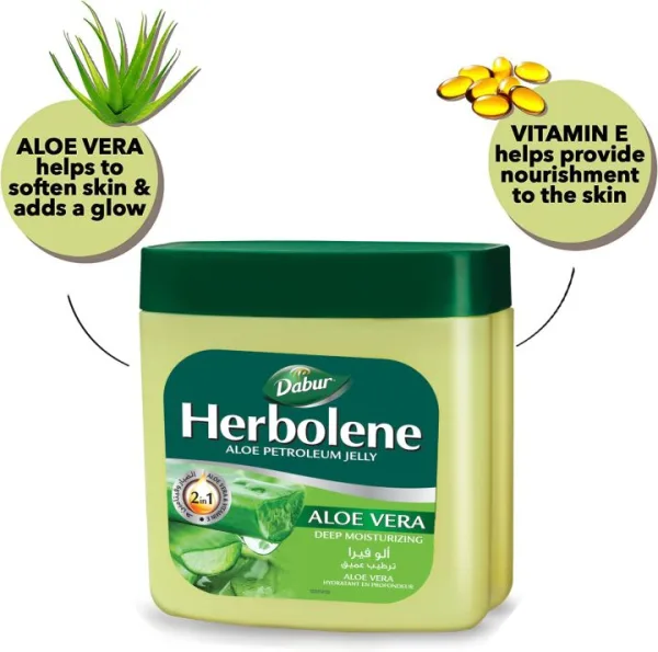 Dabur Herbolene Aloe Petroleum Jelly 425ml – Deep Moisturizing Care for Dry Skin - Image 3