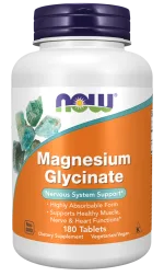 NOW Magnesium Glycinate Tablets – Highly Absorbable Magnesium Support-120 pcs /180 pcs